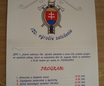 Oslavy 120. výročia založenia DPO v Jasove