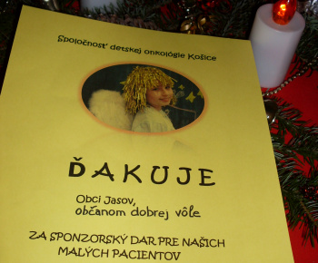 Jasovský vianočný stromček 2012 pomohol chorým deťom