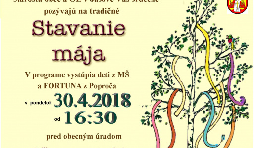 Stavanie Mája v Obci Jasov-30.04.2018 v Pondelok 
