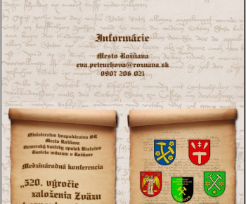 520. výročia založenia Zväzu hornouh. banských miest - Rožňava